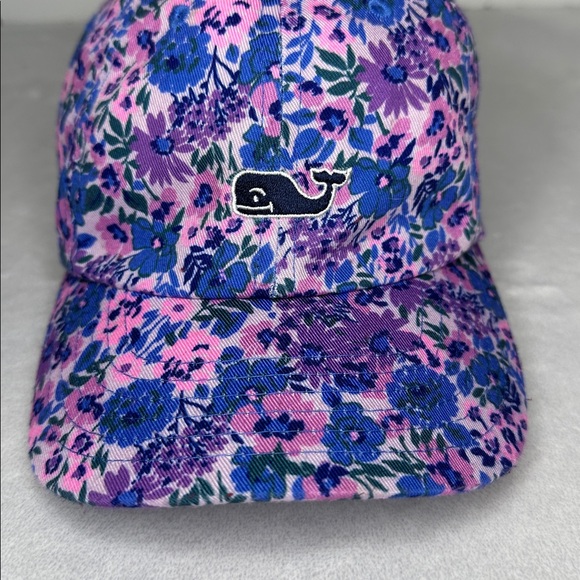 Vineyard Vines Floral Kids Adjustable Cap with Whale Logo - Picture 2 of 6